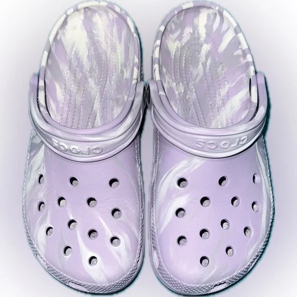 CROCS Shoes Unisex Crocs Marbled Tie Dye Purple Clogs M6 W8